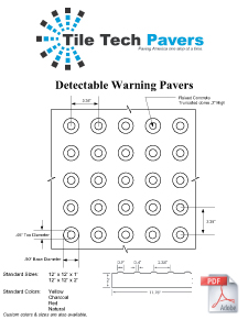 Truncated Dome Pavers Specs